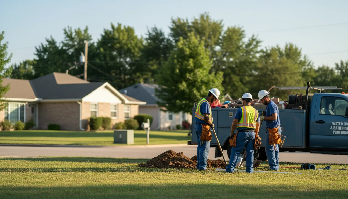 Residential water line and bathroom plumbing service in Georgetown, KY